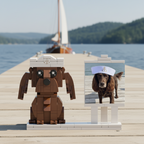 Custom Pet brick Figurine – Personalized Memorial Gift with Photo Display – Brick Keepsake