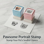 Custom Pet Portrait Stamp from Photo