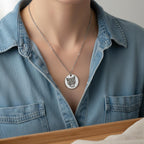 Personalized Pet Portrait Necklace – Engraved Photo Pendant, Memorial Gift for Dog or Cat Lovers