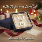 Personalized Pet Keychain – Engraved Portrait, Memorial Gift for Dog or Cat Lovers
