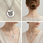 Personalized Pet Portrait Necklace – Engraved Photo Pendant, Memorial Gift for Dog or Cat Lovers