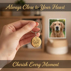 Personalized Pet Keychain – Engraved Portrait, Memorial Gift for Dog or Cat Lovers