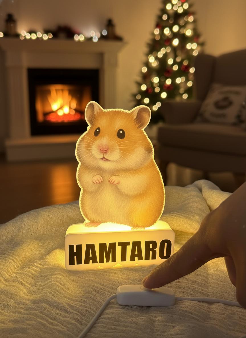 Personalized Pet Photo LED Night Light, Custom Memorial Keepsake