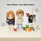 Custom Christmas Brick Figure - Personalized Mini Doll Gift with Holiday Theme