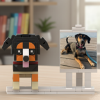Custom Pet brick Figurine – Personalized Memorial Gift with Photo Display – Brick Keepsake