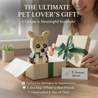 Custom Pet brick Figurine – Personalized Memorial Gift with Photo Display – Brick Keepsake