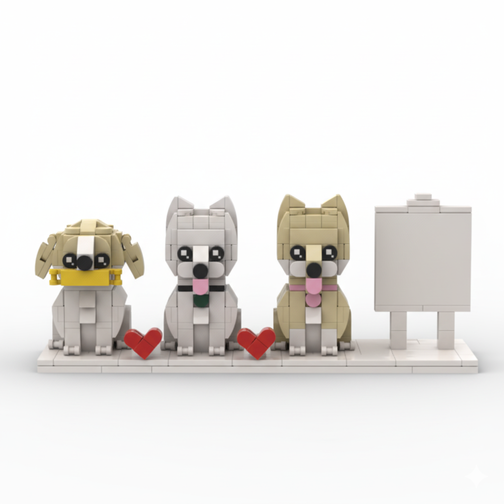 Personalized Brick Couple Figurines with Photo Display - Birthday Valentine Anniversary Gift