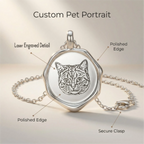 Personalized Pet Portrait Necklace – Custom Wax Seal Pendant, Memorial Keepsake for Pet Loss