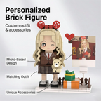 Personalized Graduation Brick Figure – Custom Mini Block Portrait, Unique Graduation Gift