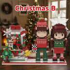 Custom Christmas Brick Figure - Personalized Mini Doll Gift with Holiday Theme